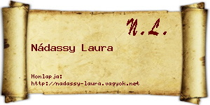 Nádassy Laura névjegykártya