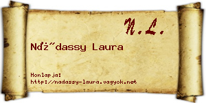 Nádassy Laura névjegykártya